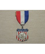 Vintage Judo Medal Shield Stars Stripes Red White Blue Ribbon Italy spor... - €23,13 EUR