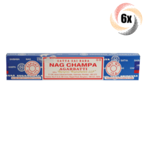 6x Packs Satya Sai Baba Nag Champa Incense Sticks | 15 Sticks | Fast Shipping - £13.10 GBP