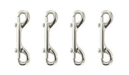4" Nickel Plated  Double Ended Bolt Snaps for Horse Trailer, Outdoors 40362 - $14.84+