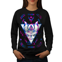 Wellcoda Cat Triangle Magic Womens Sweatshirt, Whisker Casual Pullover Jumper - £23.10 GBP+