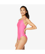 NEW GENUINE Speedo Solid Tie-Back Onepiece Female Training Swimsuit Pink... - $44.74