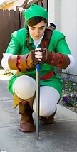 NEW Link Costume Ocarina of Time Zelda Cosplay Deluxe custom made 4 U in USA - £180.99 GBP