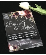 Free Design Acrylic Wedding Invitation,10pcs  Acrylic Birthday Invitatio... - £25.18 GBP