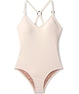 Women&#39;s Wide Ribbed Ring Medium Coverage One Piece Swimsuit Kona Sol Siz... - £11.06 GBP