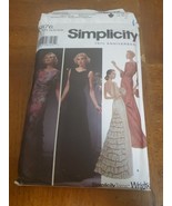 Simplicity Pattern 5876 Misses Retro Evening Dress Cummerbund Bag 14 16 ... - £6.74 GBP