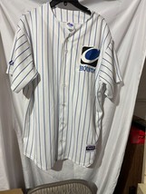 Vintage Clear Channel Cable Houston Texas Pinstriped Baseball Jersey Size L Rare - £31.02 GBP