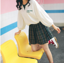 Girl Sexy Jk Plaid School Mini Skirt Pleated Stripper Dancewear Cotton Tartan - £11.16 GBP