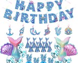 Mermaid Birthday Decorations, Mermaid Party Decorations, Mermaid Party S... - £25.63 GBP
