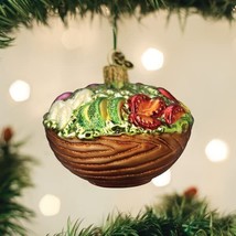 Old World Christmas Bowl Of Salad Glass Christmas Ornament 32527 - £18.07 GBP