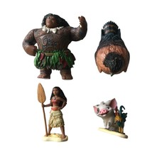 Disney Moana Figure Play Set of  4 Cake Toppers Maui, Hei Hei, Pua - No Hook - £14.89 GBP