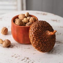 Fall Harvest - Resin Acorn Trinket Box - Jewelry Rings Small Farmhouse Container - £42.80 GBP