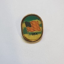 Vintage USA, American US Flag Brooch Pin, Oval Shape - £7.04 GBP