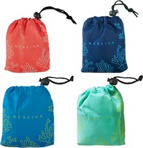 4 Pack 55 Pound Reusable Grocery Bags with attached pouch Large Capacity... - £27.54 GBP