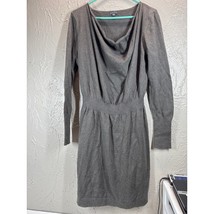 Lilla P Draped Cowl Neck Long Sleeve Above Knee Sweater Dress Size Large - $511.24 MXN