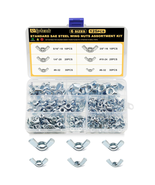 125PCS SAE Wing Nuts Assortment, 6 Sizes, Carbon Steel Zinc Plated - $25.66