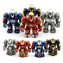 4Pcs Super Heroes Iron Man + Hulkbuster Figure Set Minifigures Bricks MOC Toys - £20.43 GBP