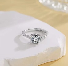 Engagement Rings 2 Ct Round Cut Moissanite 14k White Gold Plated Women&#39;s - $108.00