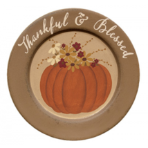  Primitive Wood Plate -  33439 Thankful &amp; Blessed  - $12.95