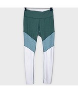 OUTDOOR VOICES green &amp; white colorblock leggings size small activewear - £22.10 GBP