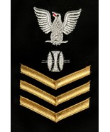 USN  RATING BADGE OM1 OPTICALMAN PO1 GOLD BLACK MALE - €8,43 EUR