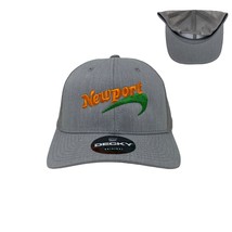Newport (Orange) Trucker Hat in Heather Grey - $25.00