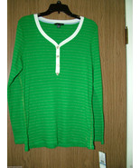 Tommy Hilfiger Women&#39;s Henley, Green Sweater, Size XL(US). NWT.100% Auth... - £19.65 GBP