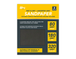 Wet &amp; Dry Assorted Sandpaper DIY Sanding Paper - Decorating Painting Craft - $4.10