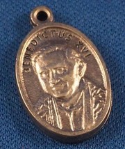Vintage Religious Medallion Pendant Benedictus XVI - $35.75