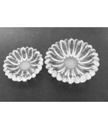 Hazel Atlas Sunflower Daisy Nesting Glass Ashtrays Trinket Dishes Small ... - £14.68 GBP