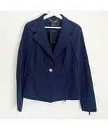 NWT Bird by Juicy Couture Womens Lana Jacket Navy Blue Zip Vent Blazer C... - $123.42 CAD