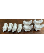 Set of 8 Vtg Shafford Ceramic Napkin Ring Holders TURKEYS &amp; PIGS Thanksg... - $21.77