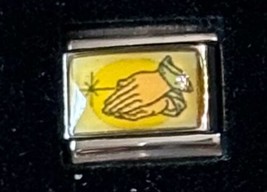 Praying Hands Wholesale Italian Charm Photo Enamel Link 9MM K2016 - 2 - £11.57 GBP