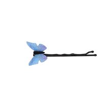 Gift Fabric Girl Metal Hairpins Blue Butterfly Hair Pin Hair Accessories Hair Cl - £7.27 GBP