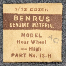NOS NEW Genuine Benrus Watch Cal. AC Hour Wheel High - Part# 13-H - £10.89 GBP