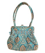 Vera Bradley Quilted Paisley Handbag With Dual Straps &amp; Kiss Lock Closur... - $23.38