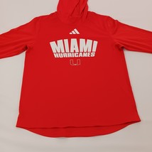 Adidas Miami Hurricanes Women's Orange Long Sleeve Hoodie Shirt Size Medium image 10