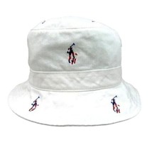 Polo Ralph Lauren Americana Embroidered Pony Bucket Hat Adult Size S/M NEW - $57.95