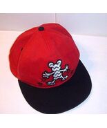 Snapback Hat Disney Parks Mickey Mouse Zig Zag Red Black Silver 1928 Col... - $395.72 MXN