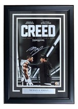 Michael B Jordan Signed Framed 11x17 Creed Movie Poster Photo w/ Stallone BAS - £232.56 GBP