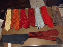 Designer Silk Men’s Tie Neckties Lot of 9, DKNY, TH, Polo, Boss, Nautica... - $34.55