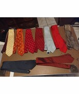 Designer Silk Men’s Tie Neckties Lot of 9, DKNY, TH, Polo, Boss, Nautica... - $34.55