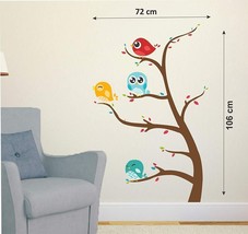 Branch Tree Cute Birds Wall Sticker Decal for Living &amp; Kids Room 106 CM X 72 CM - £12.82 GBP