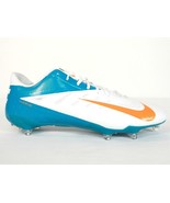 Nike Vapor Elite Hyperfuse Aqua &amp; White D Low Football Cleats Mens NEW - £80.12 GBP