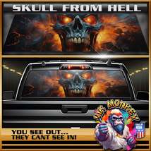 Skull From Hell - Truck Back Window Graphics - Customizable - £46.04 GBP+