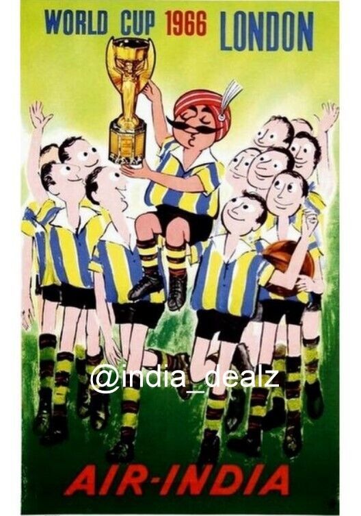 Air India World Cup 1966 Londres anuncio foto color fotografía arte... - $7.23+