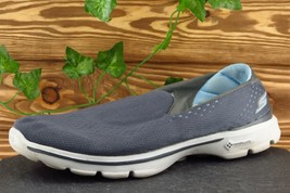 Skechers Women Sz 8.5 M Gray Slip On Walking Fabric Shoe - £15.53 GBP