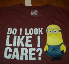 Despicable Me &quot;Do I Look Like I Care?&quot; Minion T-Shirt Small New w/ Tag - £15.82 GBP