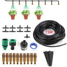 15M DIY Garden Watering System Automatic Drip Irrigation System Kit Gardening To - £28.91 GBP+