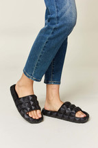 WILD DIVA Pyramid Stud Toe Band Footbed Sandals - $26.00