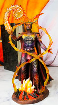 Fire Elemental Horned Wizard Sorcerer Demoniac Summoning Hellfire Magic Figurine - £67.93 GBP